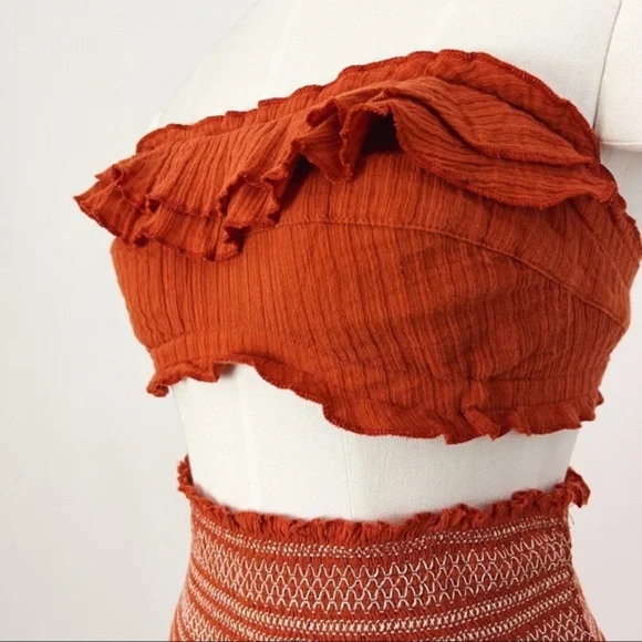 Free People  Smocked Gauze Top + Bottom Set - Picture 2 of 4